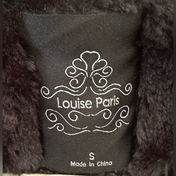 Louise Paris Red and Black Faux Fur Jacket Size Small - Picture 2 of 6